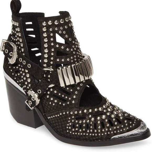 Jeffrey Campbell Shoes - ✨HP✨ Jeffery Campbell Wylie Snakeskin Boots Black